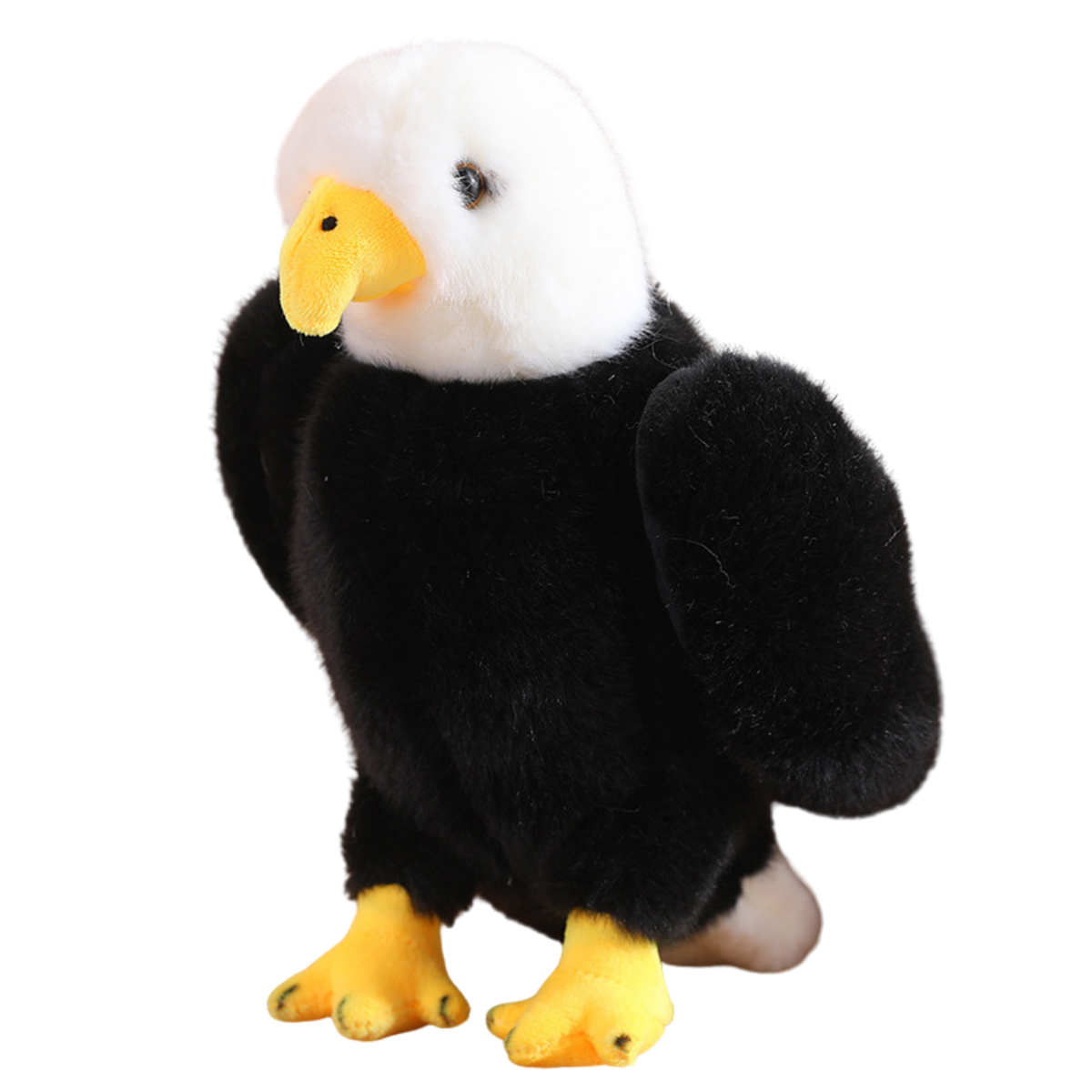 Plush Eagle Bird Plush Toy Mascot Cuddly Toy Black And White 25cm