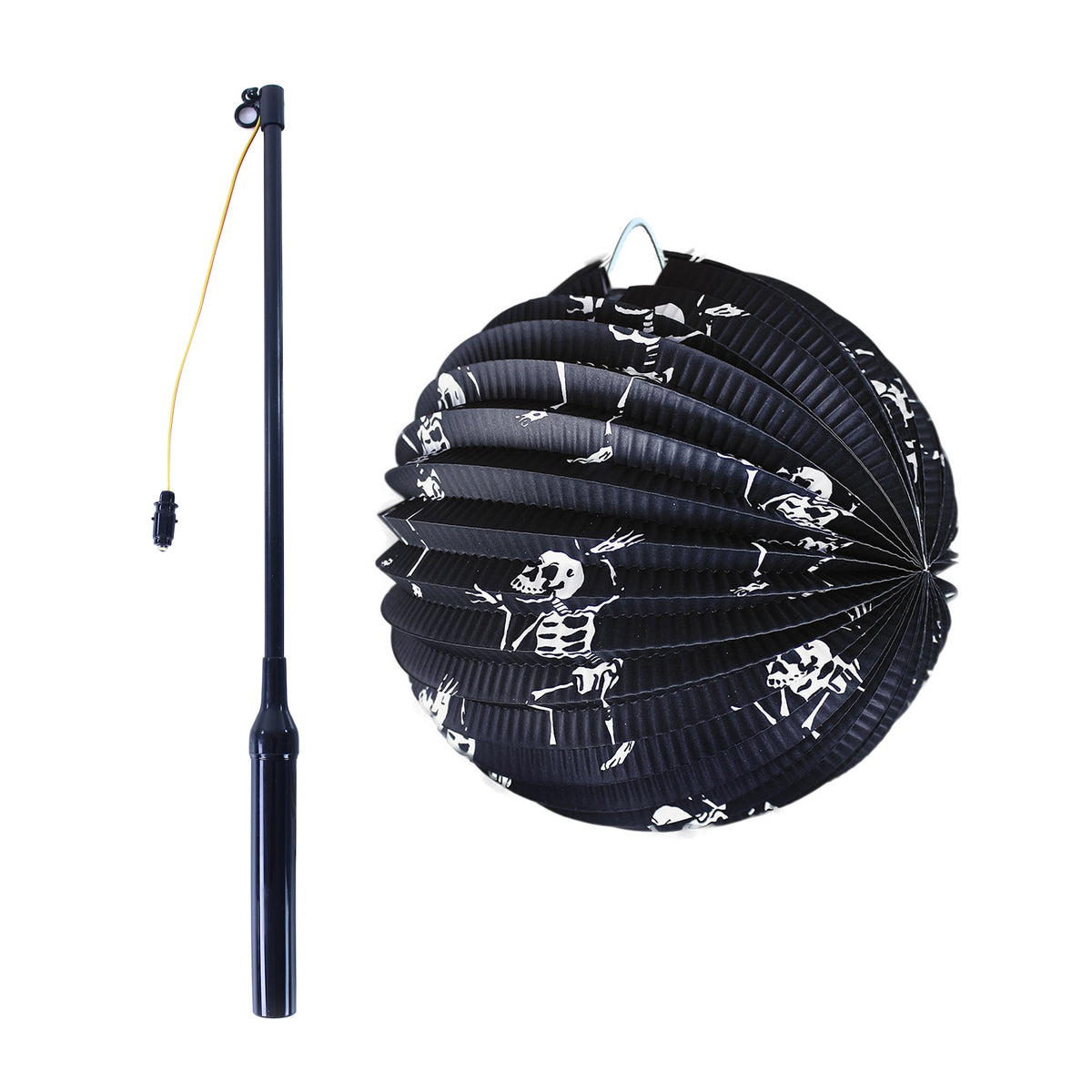 Lanterna Halloween Scheletro 25cm Bastone 50cm