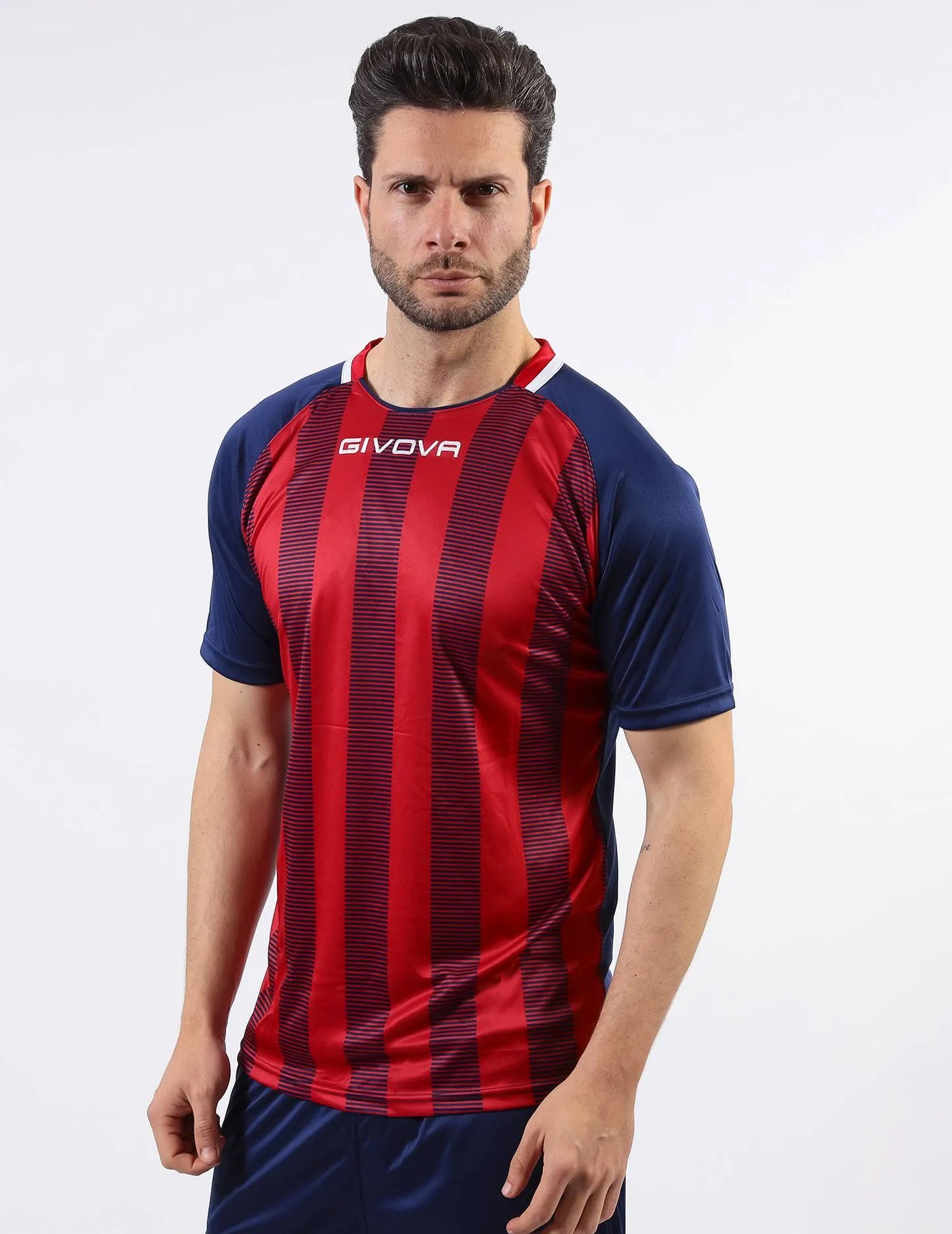 Tricou sport Givova Rugby Albastru-rosu Rosu