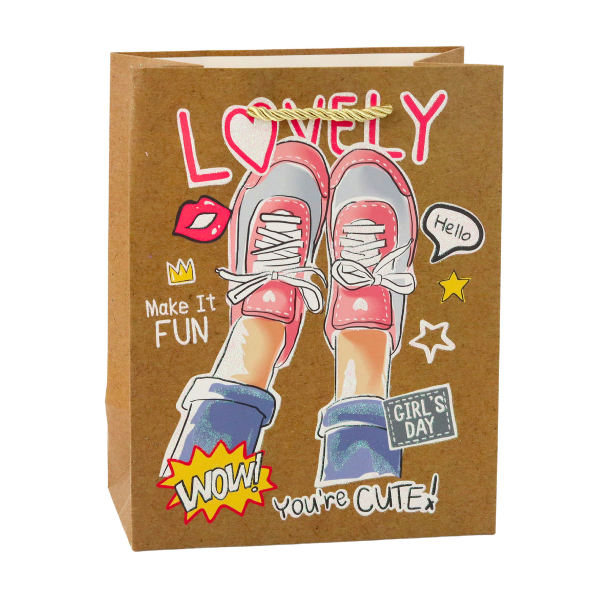 Paper Gift Bag Colorful Motifs 23 X 18 X 10.5 Cm