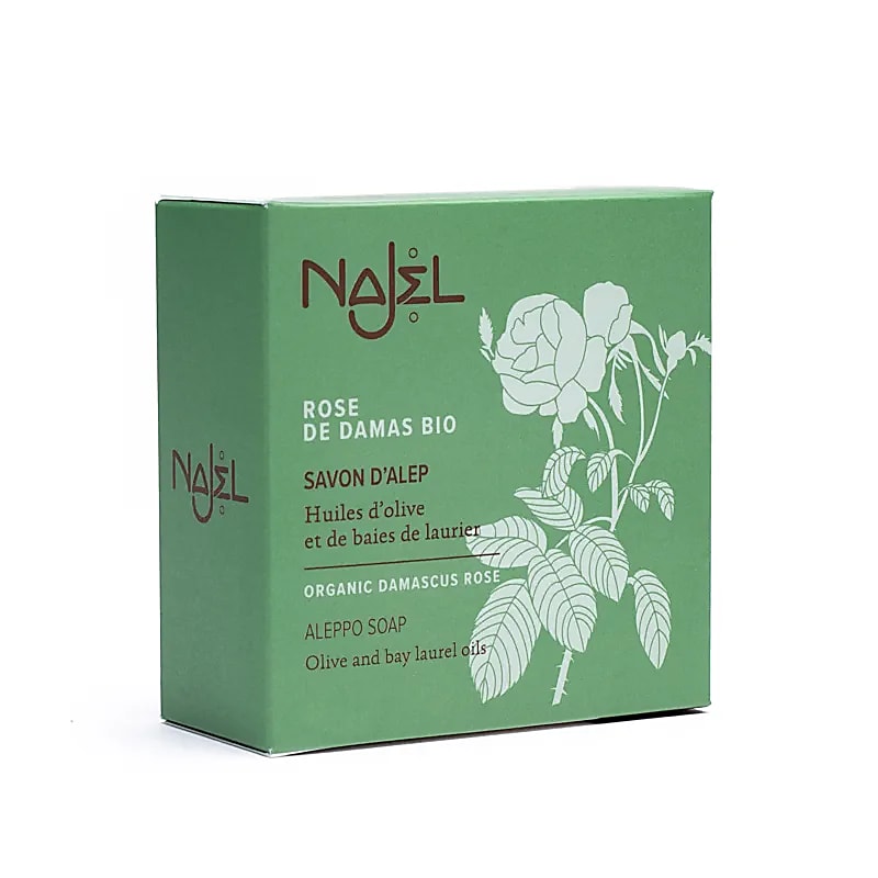 Najel Aleppo Soap With Organic Damascus Rose --set Of 3 Pcs - 100 G