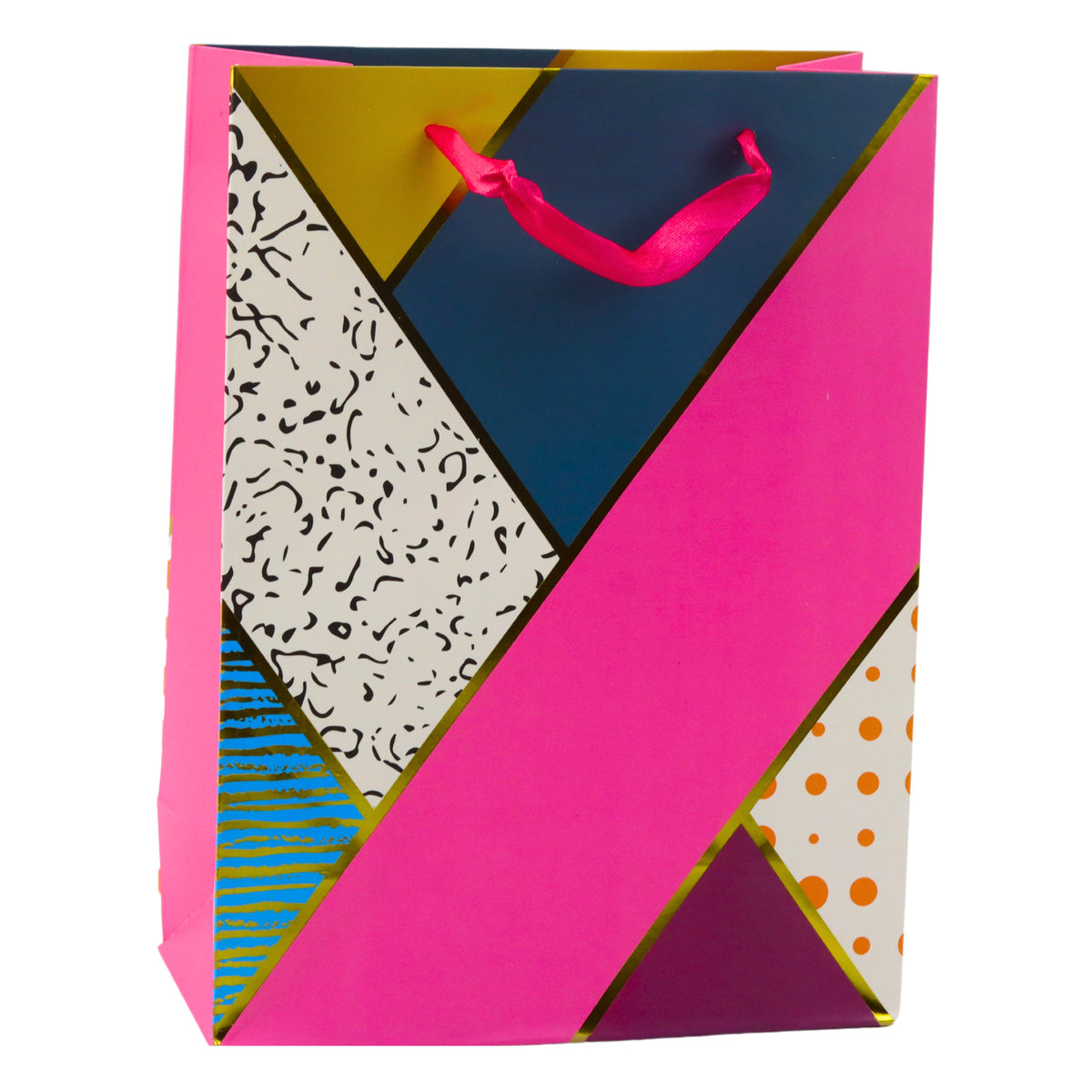 Paper Gift Bag Geometric Patterns 23 X 18 X 10.5 Cm