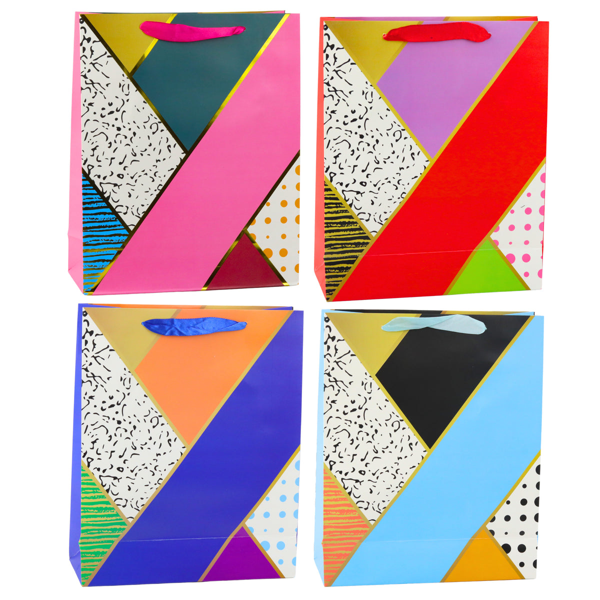 Paper Gift Bag Geometric Patterns 32 X 26 X 12 Cm