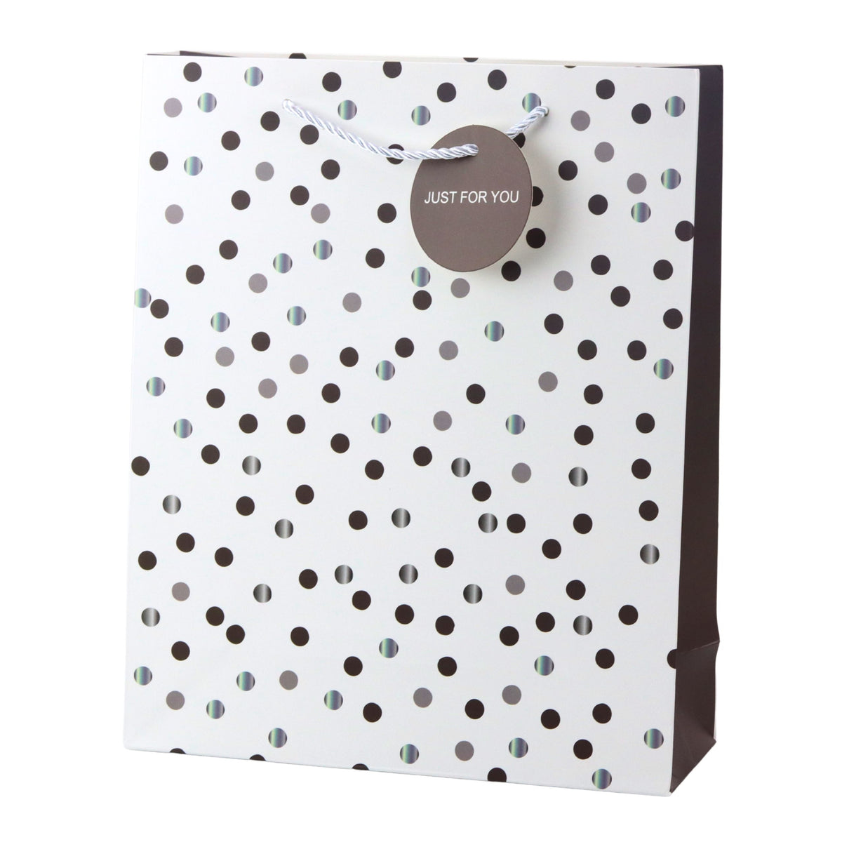 Classic Polka Dot Gift Bag With Just For You Pendant 32 X 26 X 10 Cm