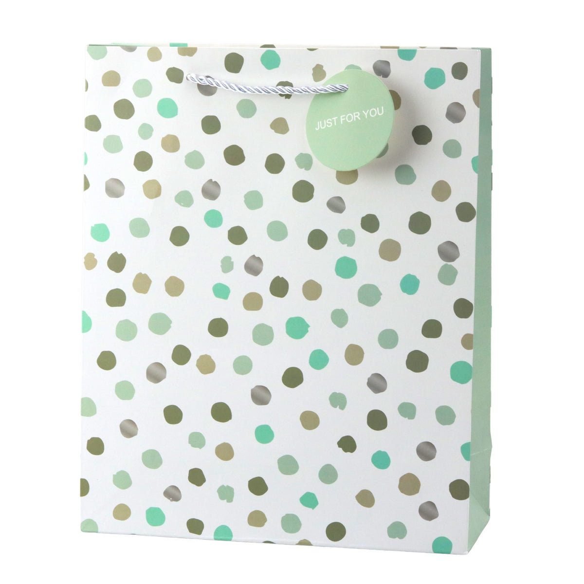 Classic Polka Dot Gift Bag With Just For You Pendant 32 X 26 X 10 Cm