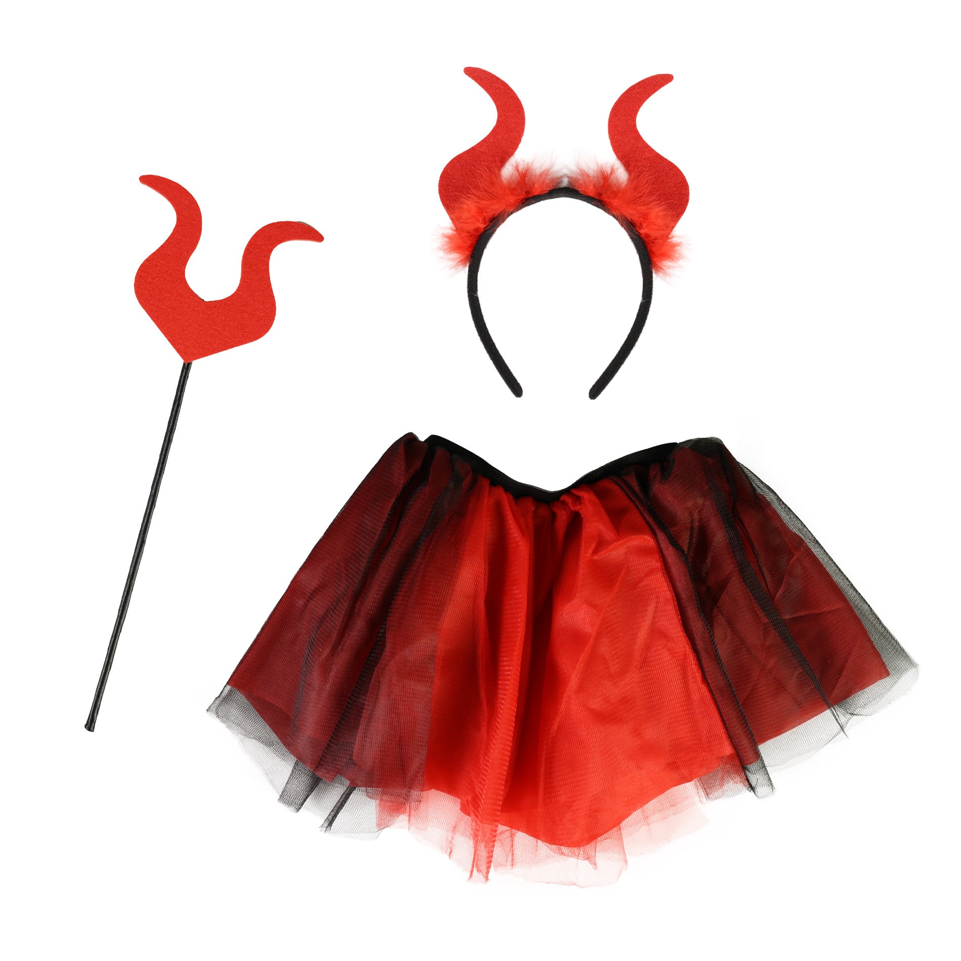 Children Costume Devil Tutu Skirt With Accessories