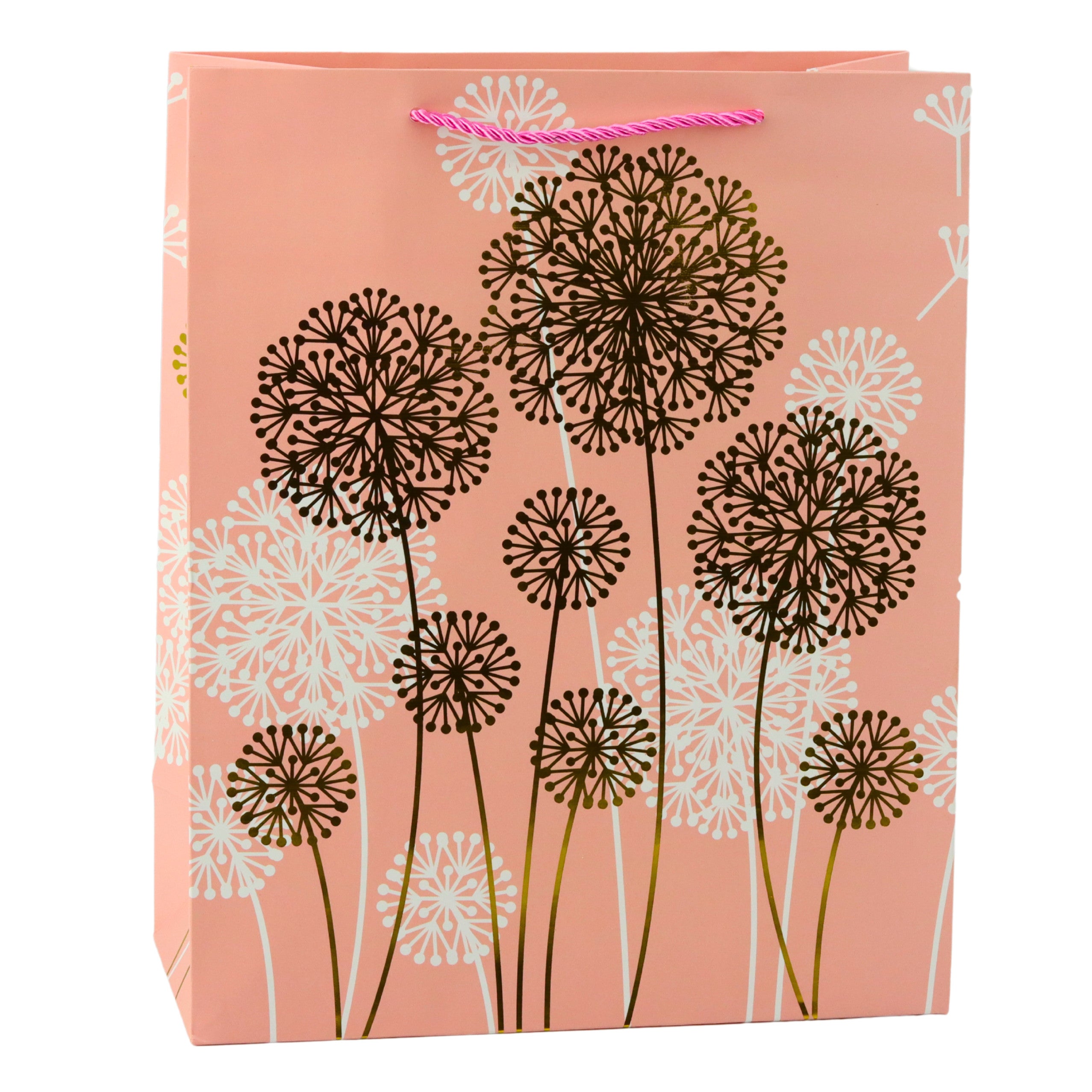 Gift Bag Dandelions Gold Elements 32 X 26 X 12cm