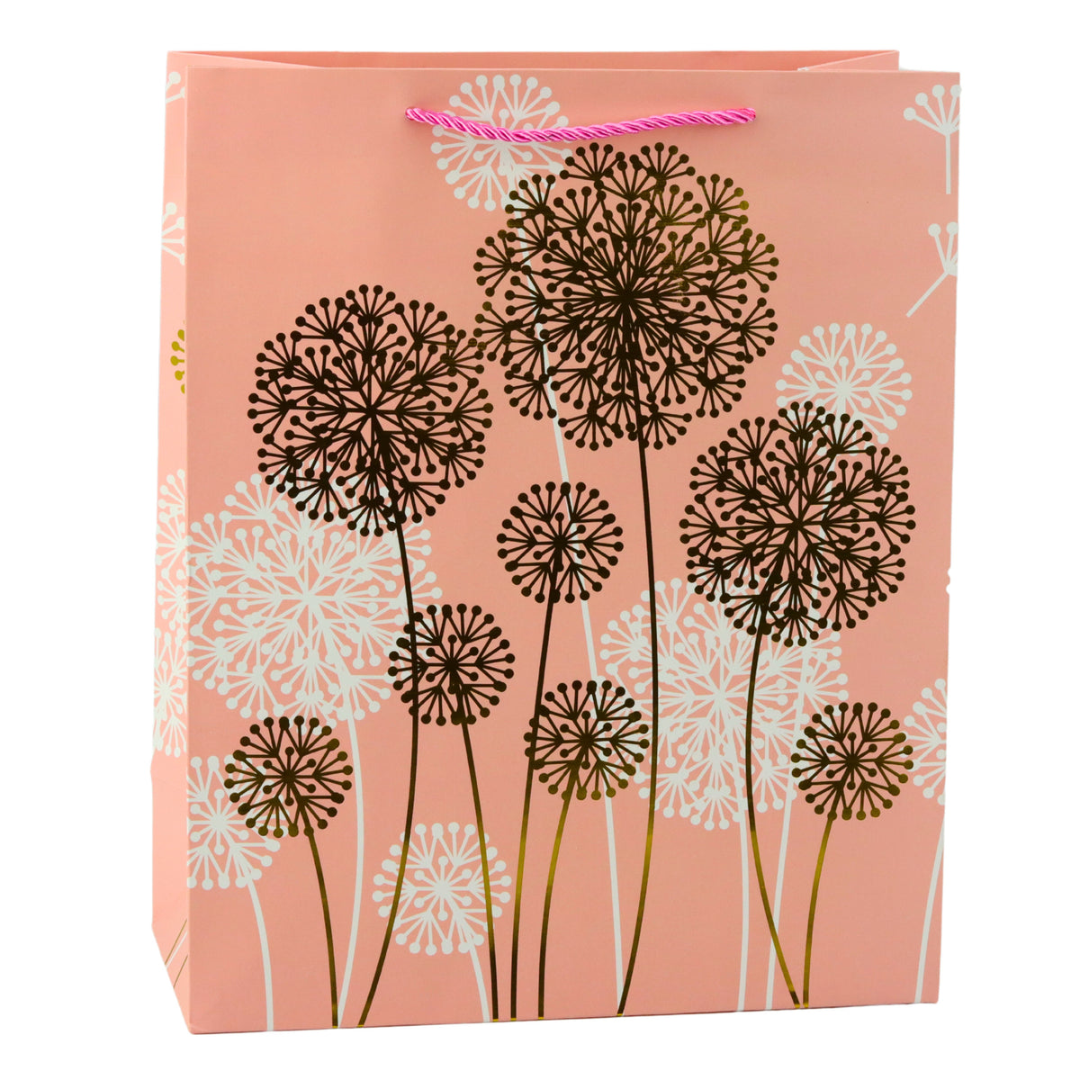 Sac Cadeau Pissenlits Éléments Dorés 32 X 26 X 12cm