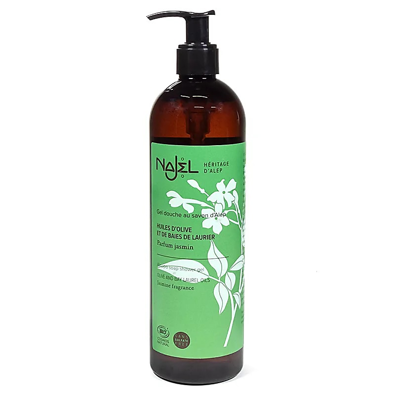Gel de duș organic Najel Aleppo cu iasomie - 500 ml