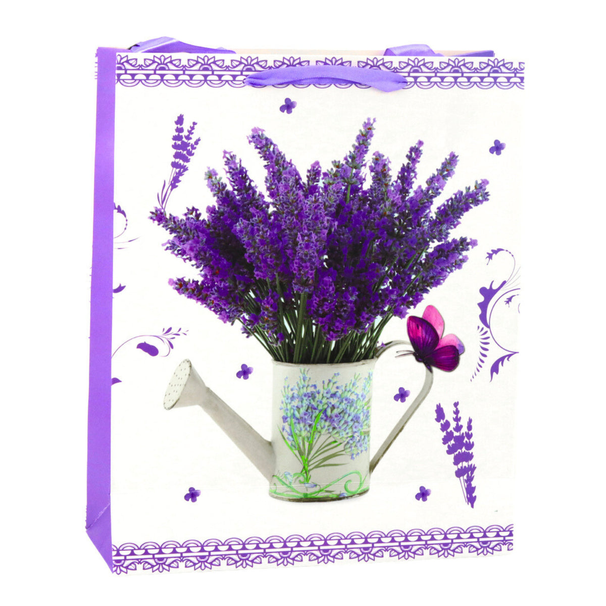 Lavender Paper Gift Bag 32 X 26 X 12 Cm