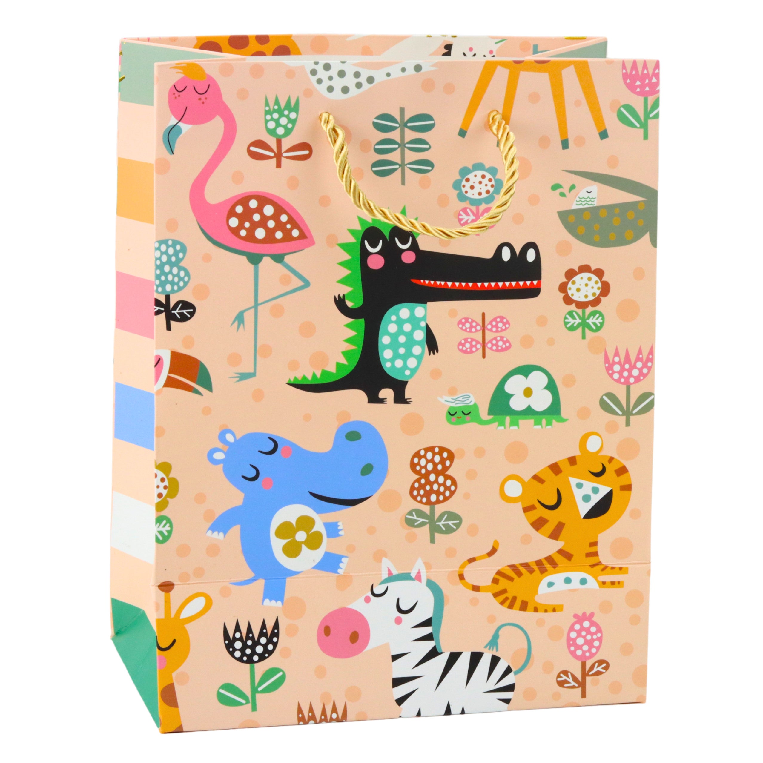Safari Animals Paper Gift Bag 23 X 18 X 10.5 Cm