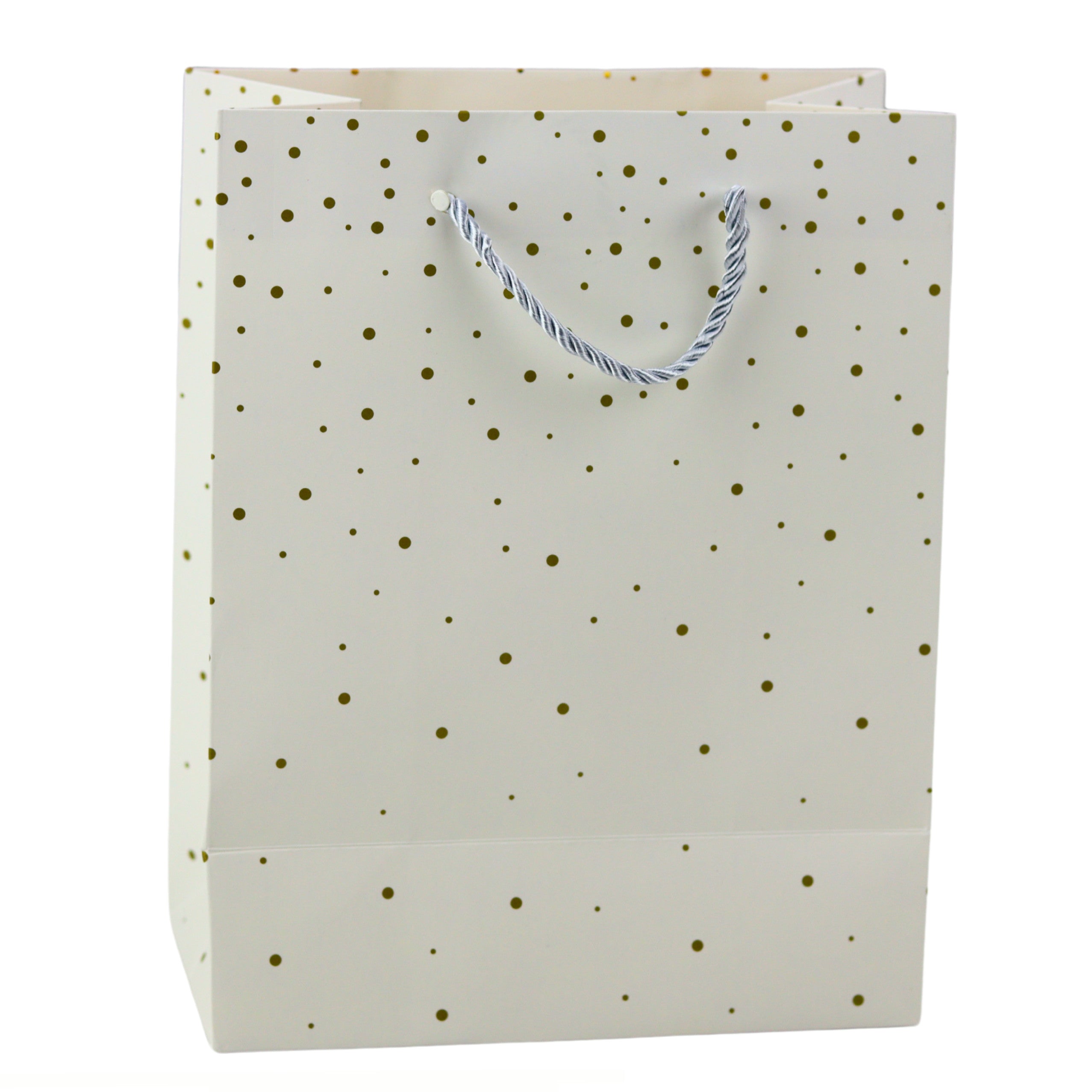 Gift Bag With Gold Dots 23 X 18 X 10.5 Cm
