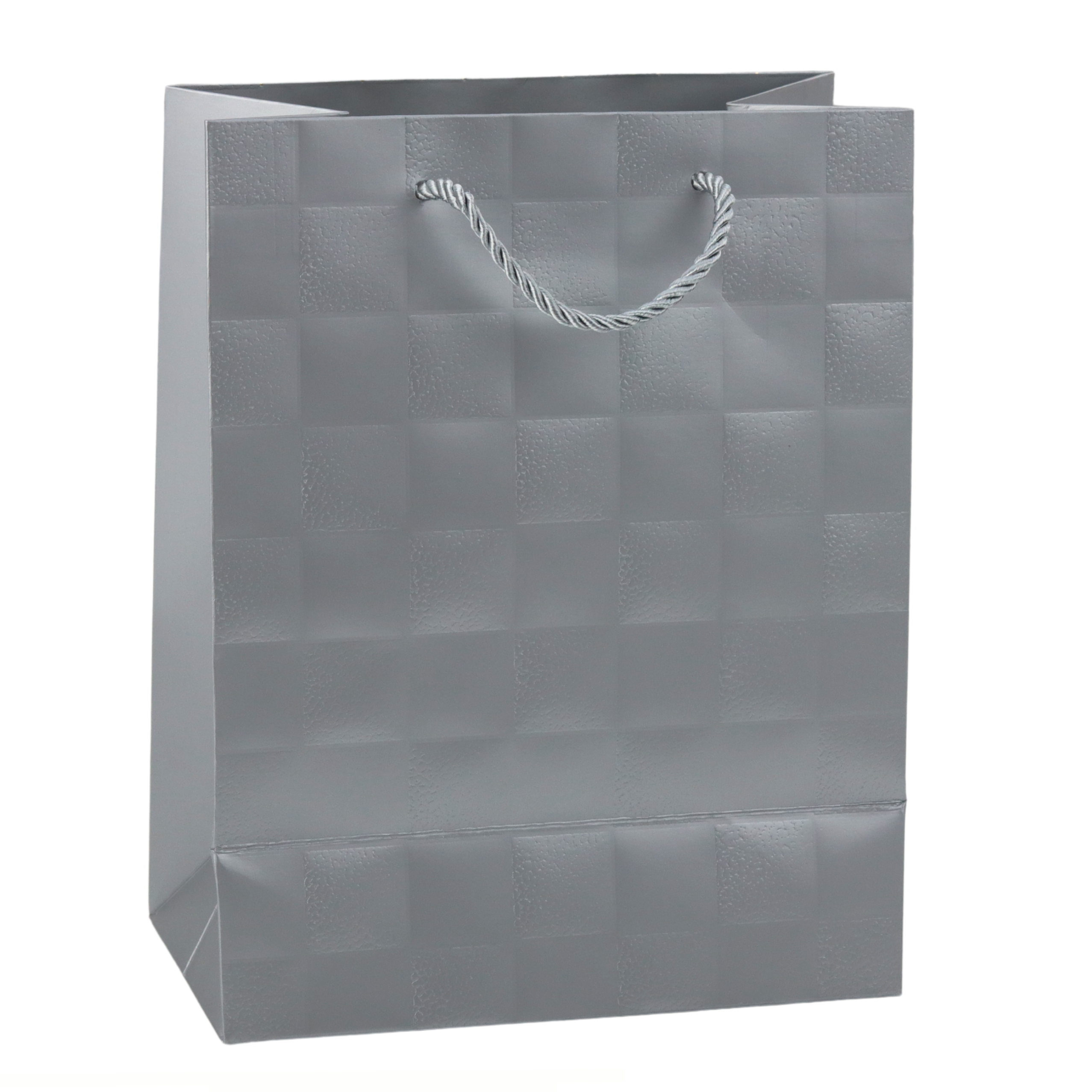 Elegant Embossed Squares Gift Bag 23 X 18 X 10.5 Cm