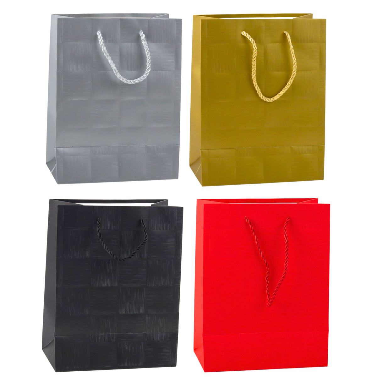 Gift Bag Structured Squares Elegant 23 X 18 X 10 Cm