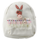 Children's Backpack Embossed Rabbit Ruffle Cream 20cm 2.5l