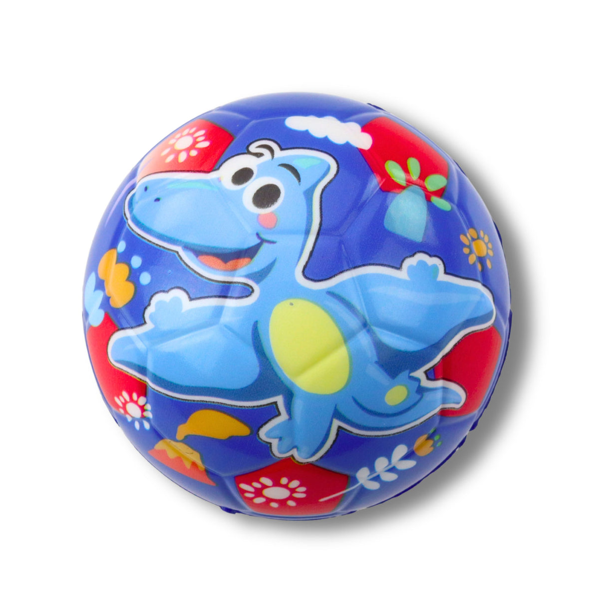 Stuiterende bal kneden schuimbal dinosaurussen kleurrijk 10cm
