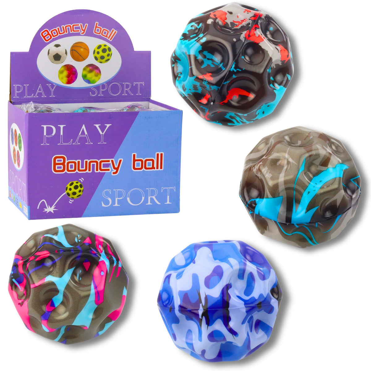 Ball With Dimples For Bouncing Kneading Foam Spots 9cm