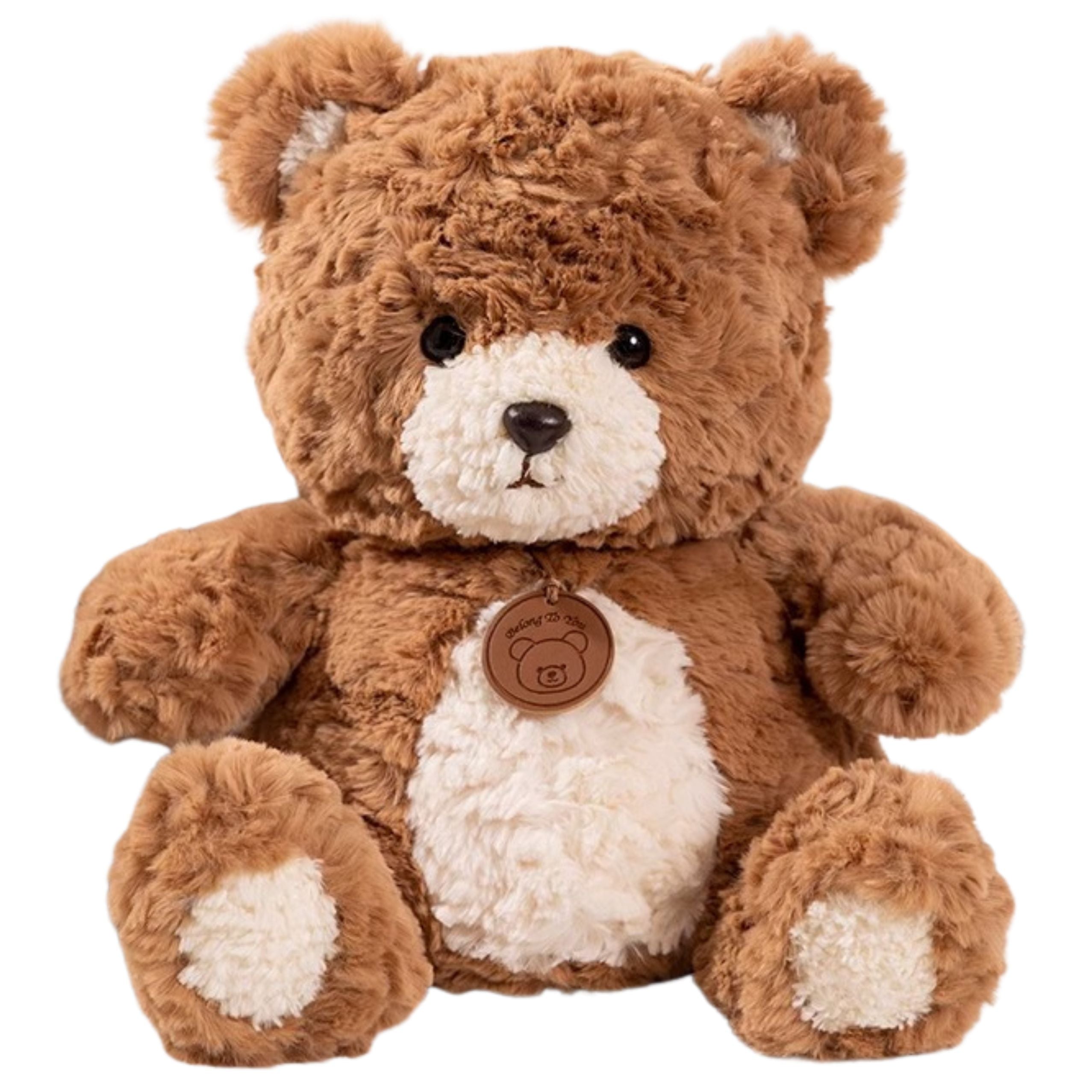 Plush Mascot Cuddly Toy Teddy Bear With Medallion Brown 25cm