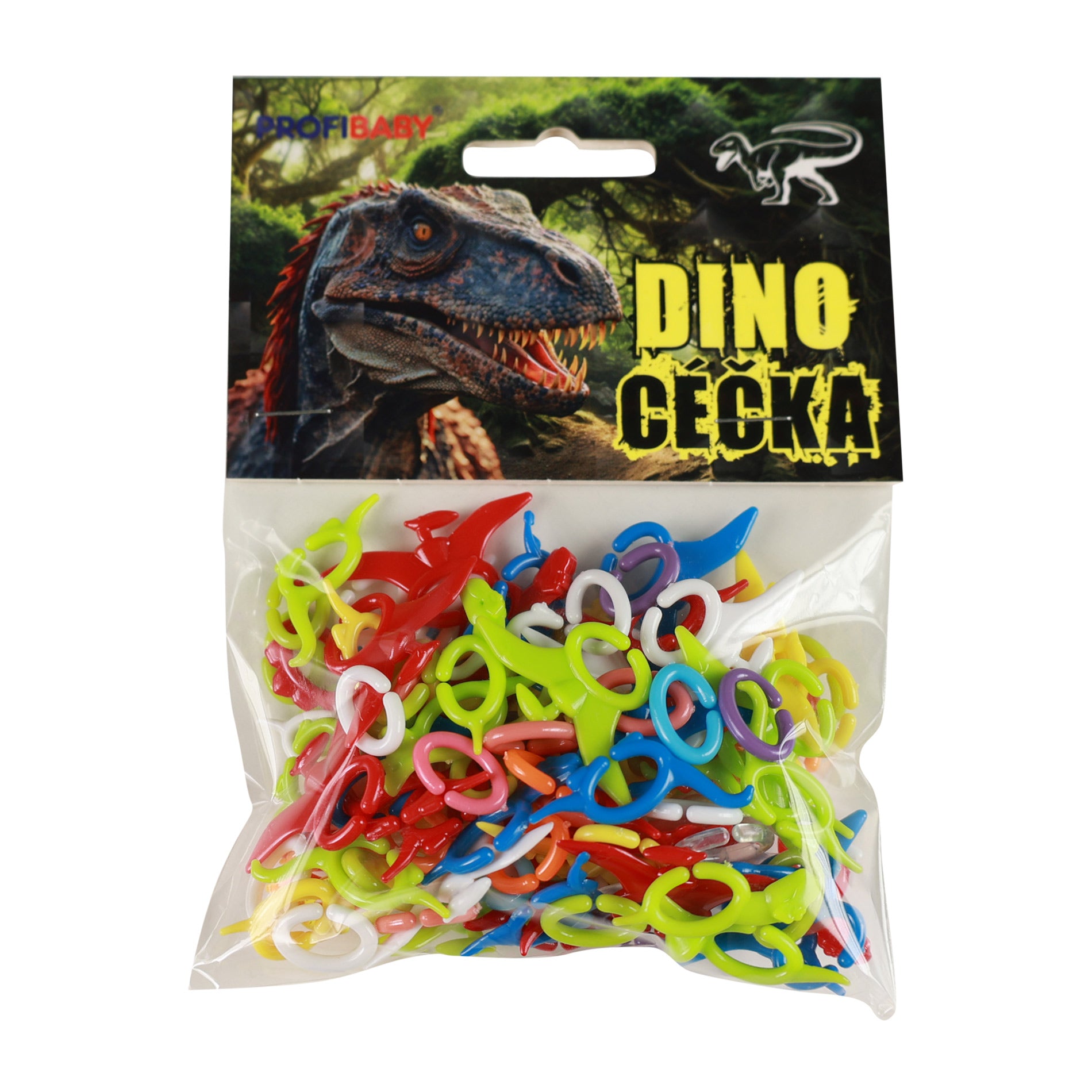 Malé plastové písmená Dino 150 ks