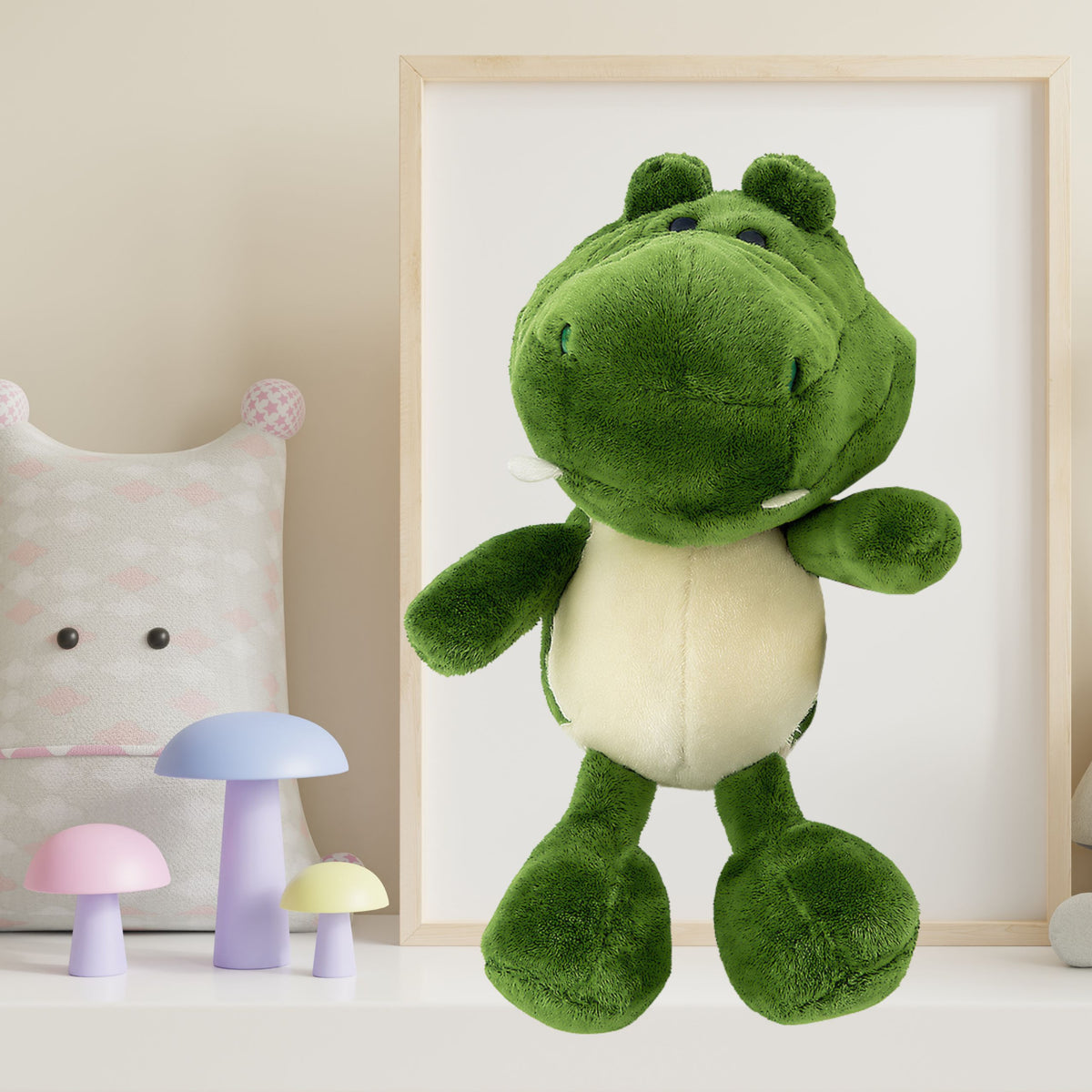 Plush Crocodile Cuddly Toy With Suction Cup Green 23 X 12 Cm