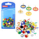 Set Of Flat Head Pushpins For Office And School Colored 90 Pcs.