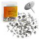 Set Of Flat Head Pushpins For Office And School Silver 40 Pcs.