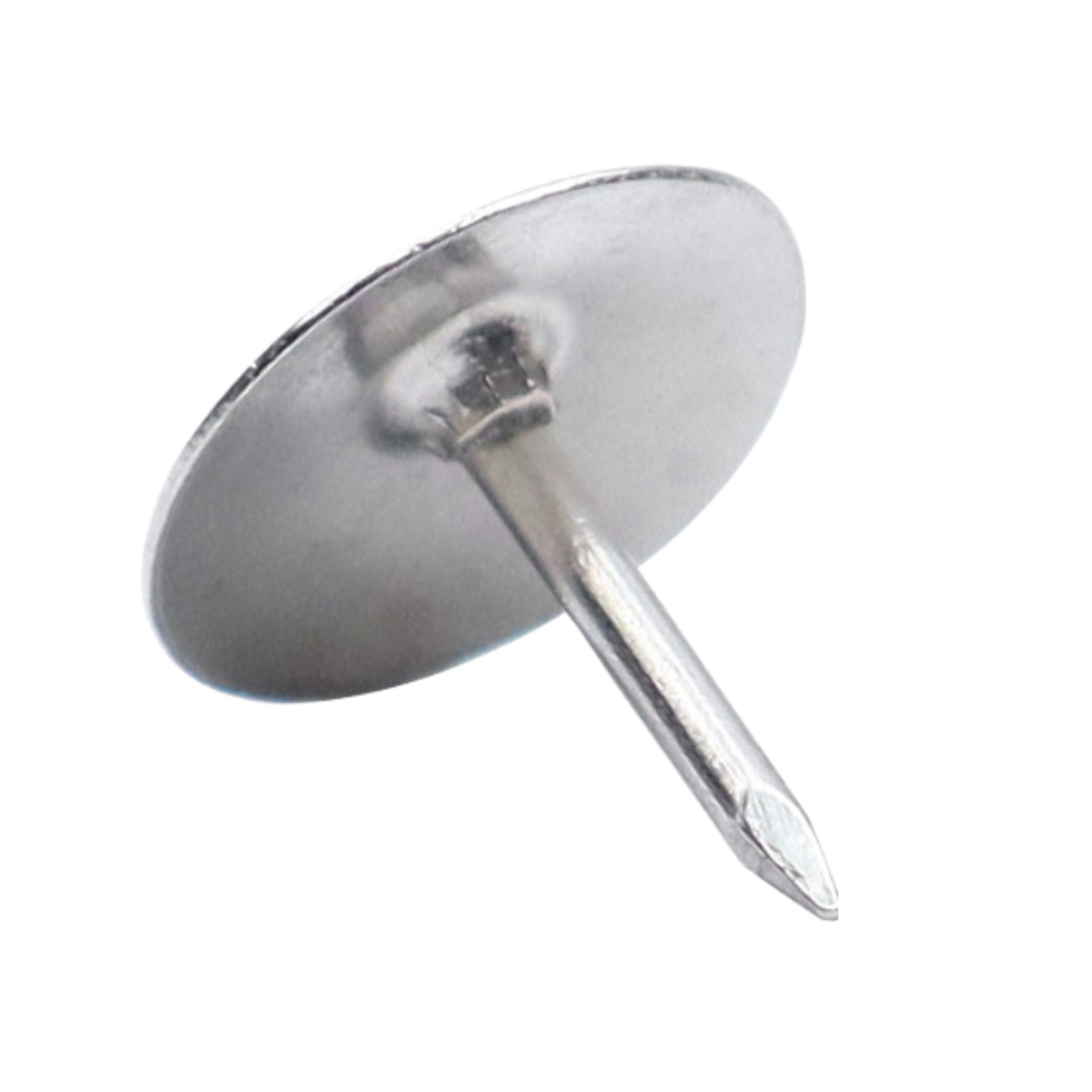 Set Of Flat Head Pushpins For Office And School Silver 40 Pcs.