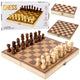 Classic Logic Game Wooden Chess Folding Suitcase Board