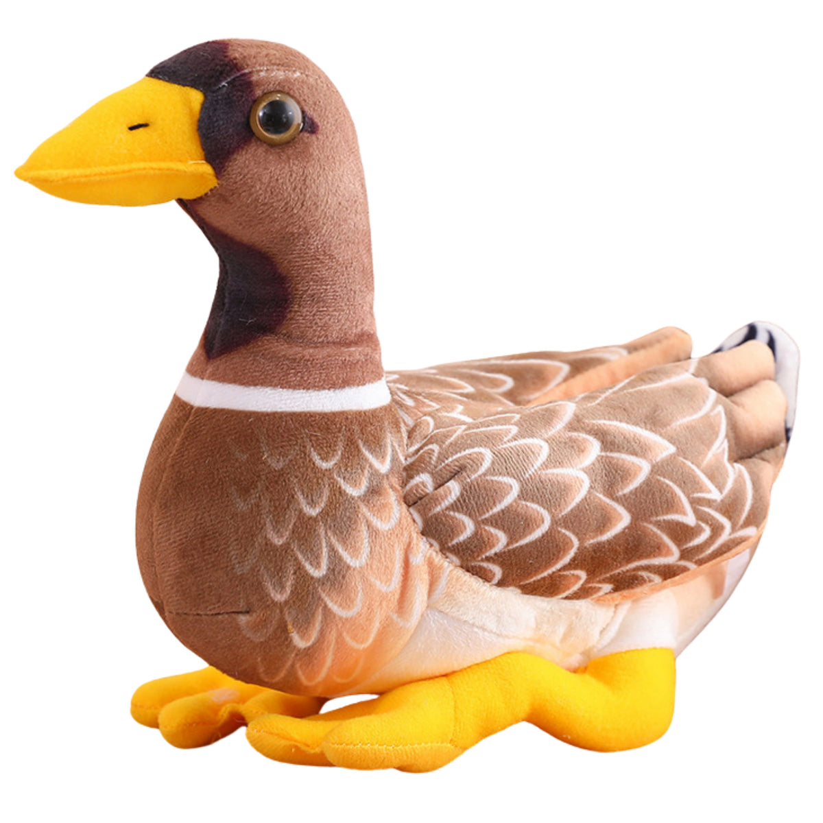 Plush Mascot Cuddly Toy Duck Brown Yellow 28cm