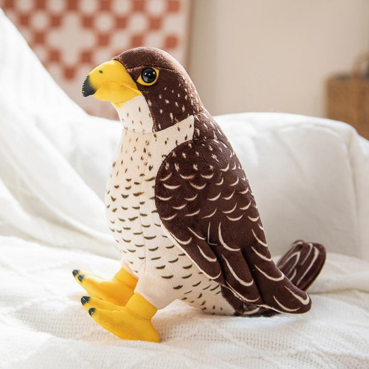 Plush Toy Falcon Bird Brown 30cm