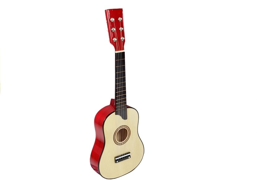Wooden Guitar With Pick Beige