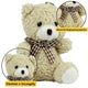 Teddy Bear Plush Keychain Pendant Decoration Beige 8cm
