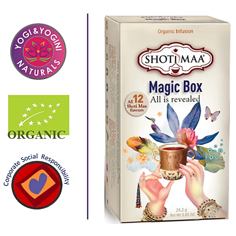 Shoti Maa Magic Box Všech 12 bio čajových příchutí – balení 6 ks – 24,2 G