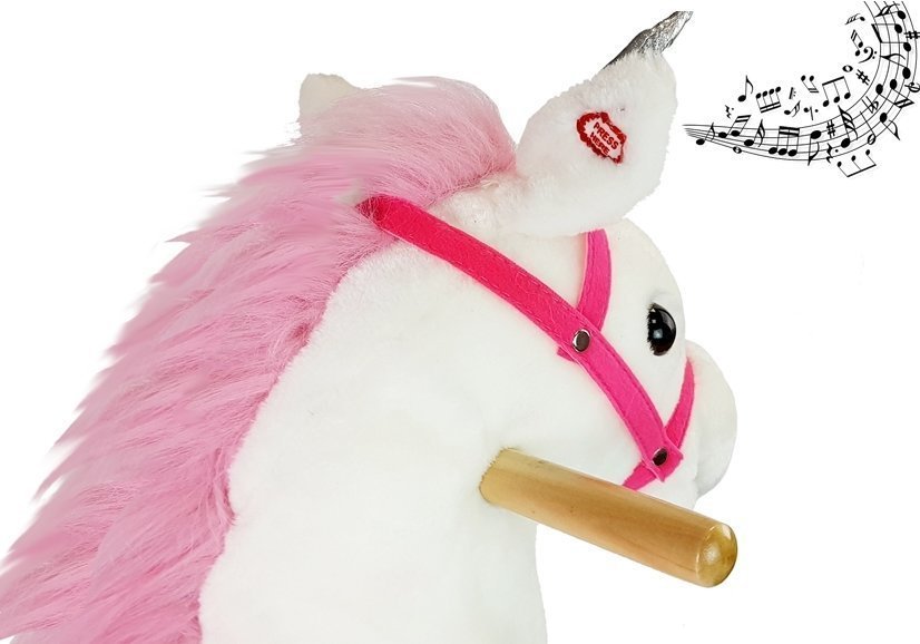 Running Horse Unicorn White Sounds Moves ormány farok 74 cm