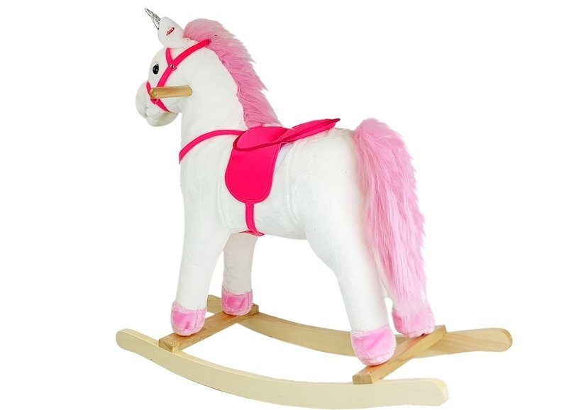Running Horse Unicorn White Sounds Moves ormány farok 74 cm