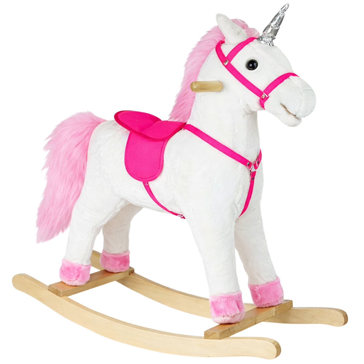 Running Horse Unicorn White Sounds Moves ormány farok 74 cm