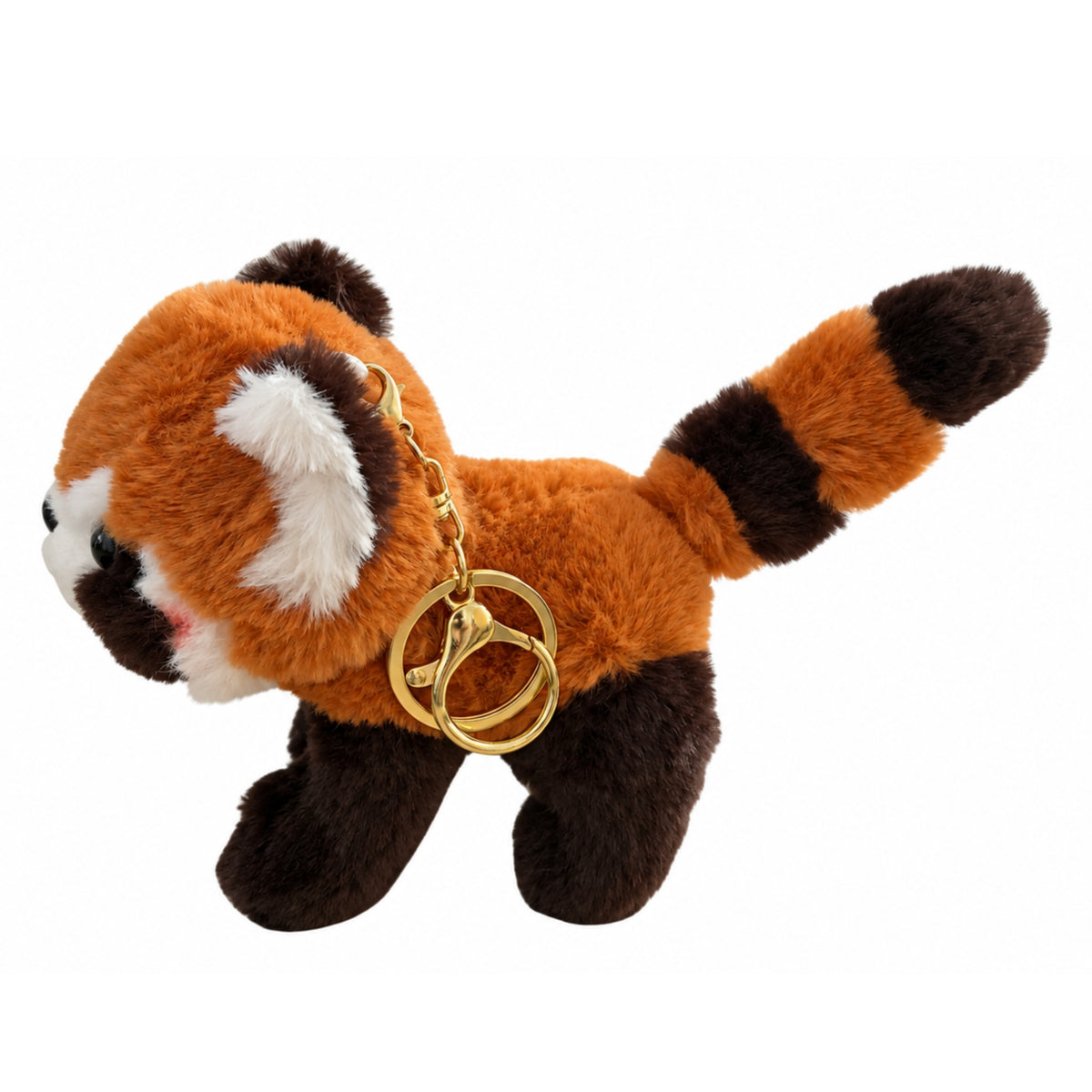 Peluche Panda Rouge Mascotte Porte-clés Anneau Mousqueton 13cm