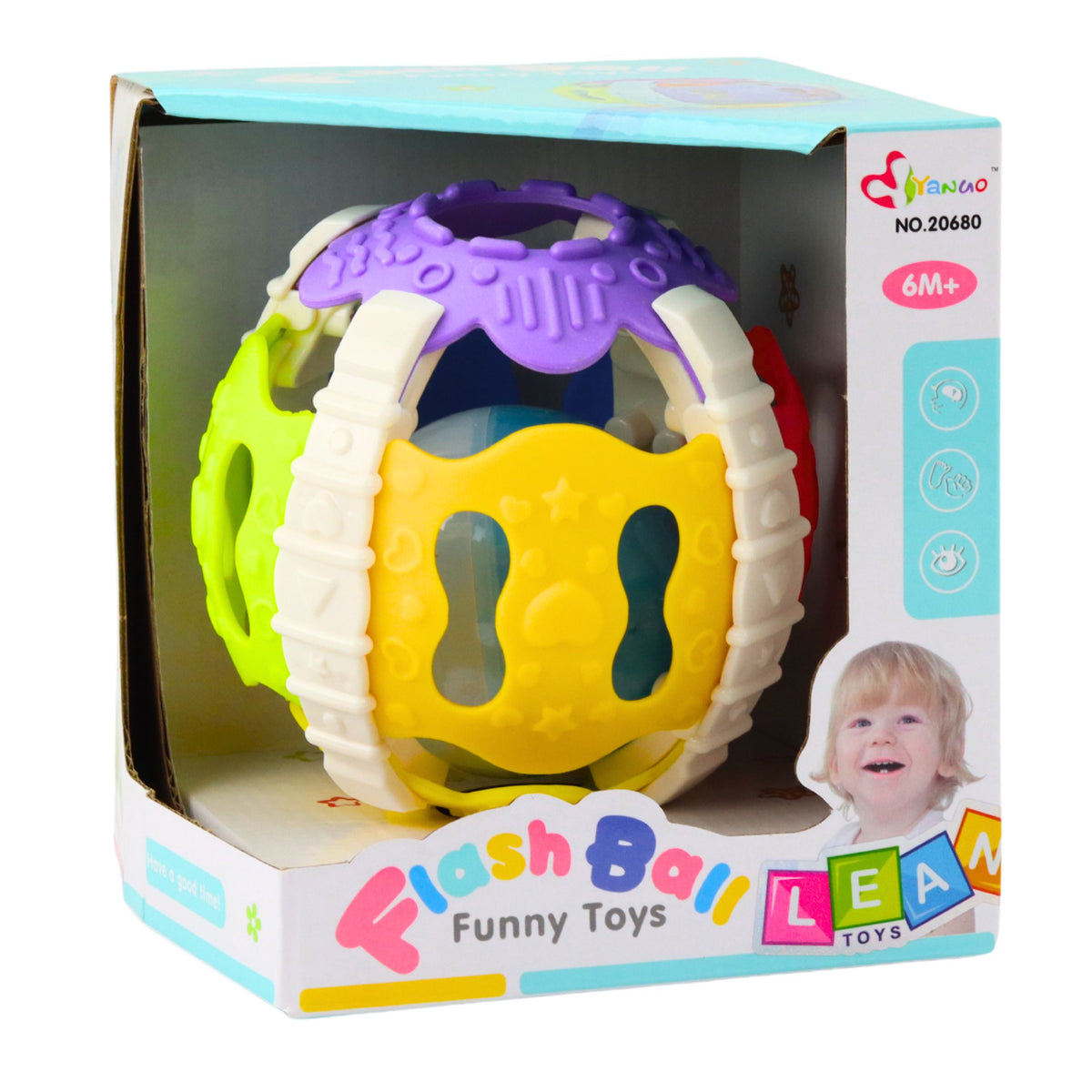Sensory Ball For Babies Rubber Lights Sounds Colorful