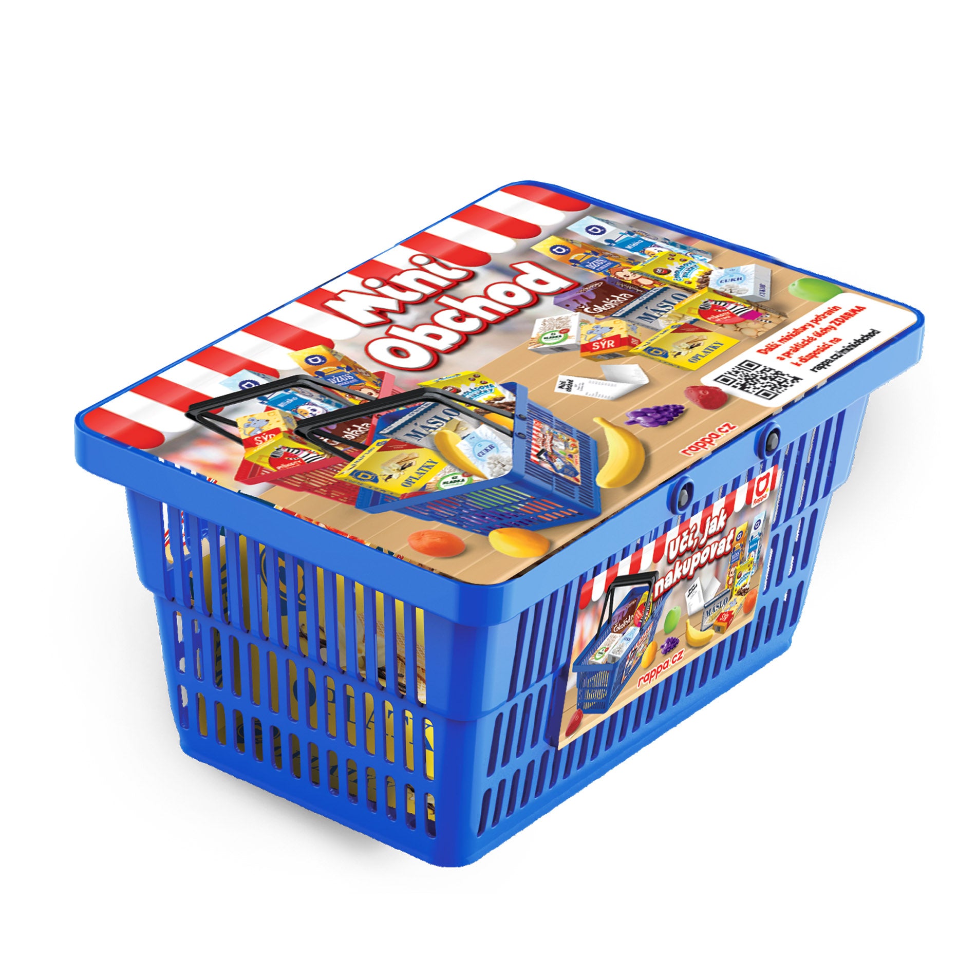 Cesto de Compras Com Acessórios Azul