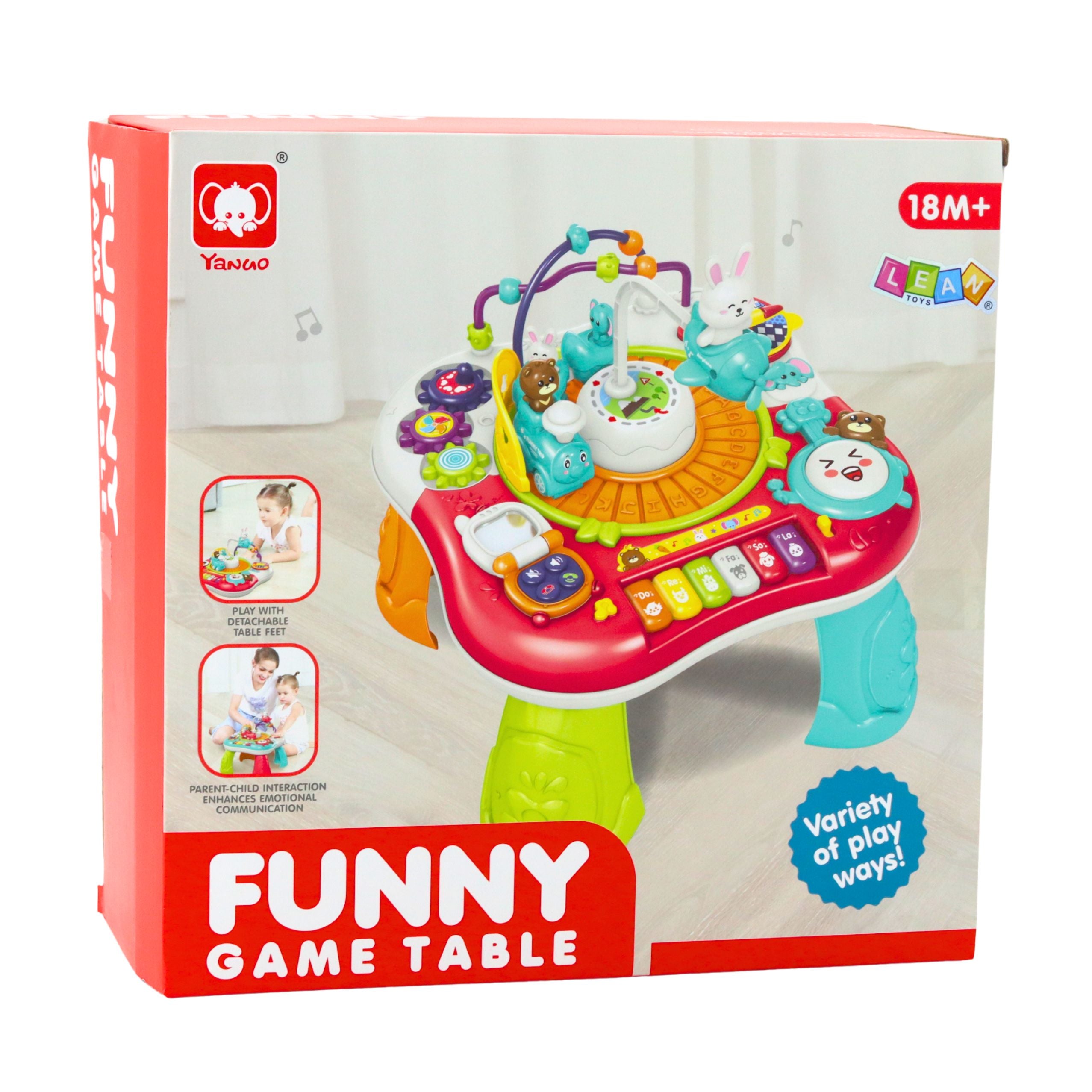 Tavolo educativo Pannello musicale interattivo Pianoforte 2 in 1 Rosso