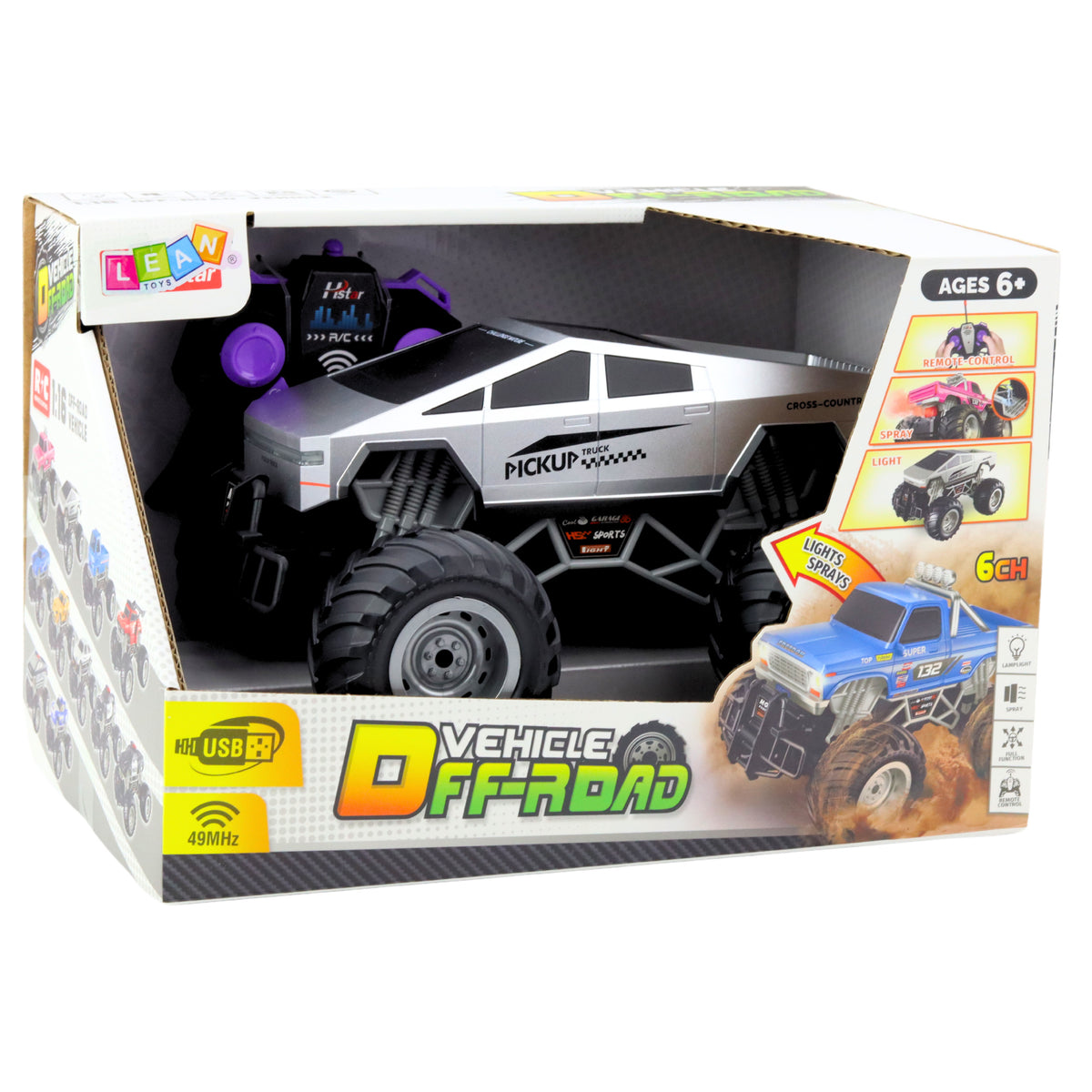 Off-road Rc Car Remote Controlled Silver 1:16