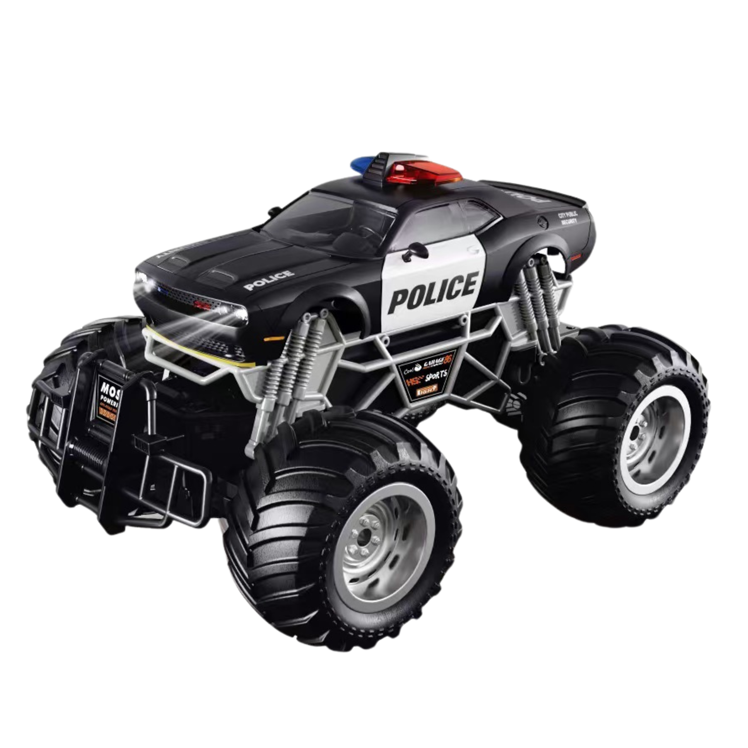 Rc Police Off-road Vehicle Remote Controlled 1:16 Lights Smoke