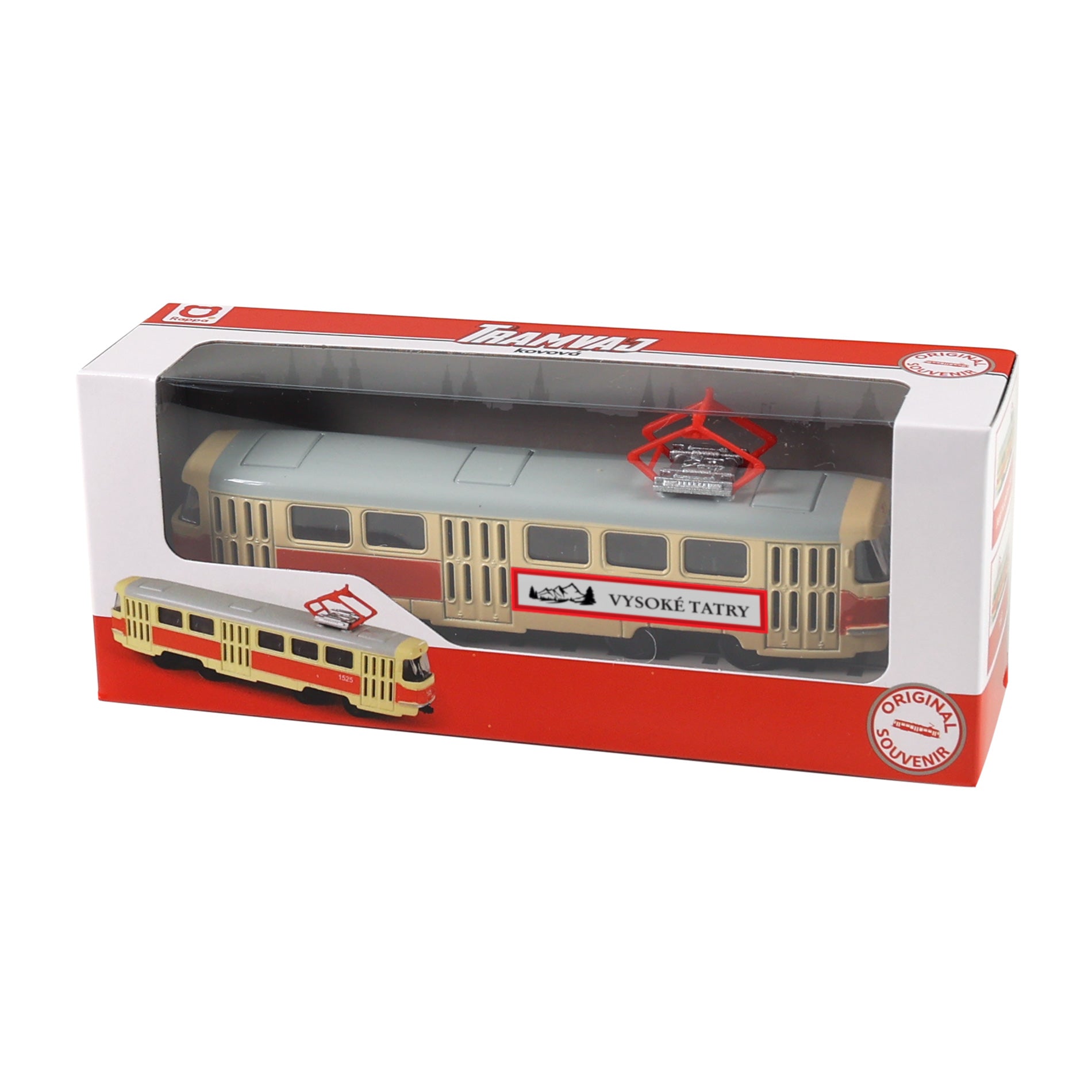 Retro-Straßenbahn aus Metall, 16 cm, Hohe Tatra
