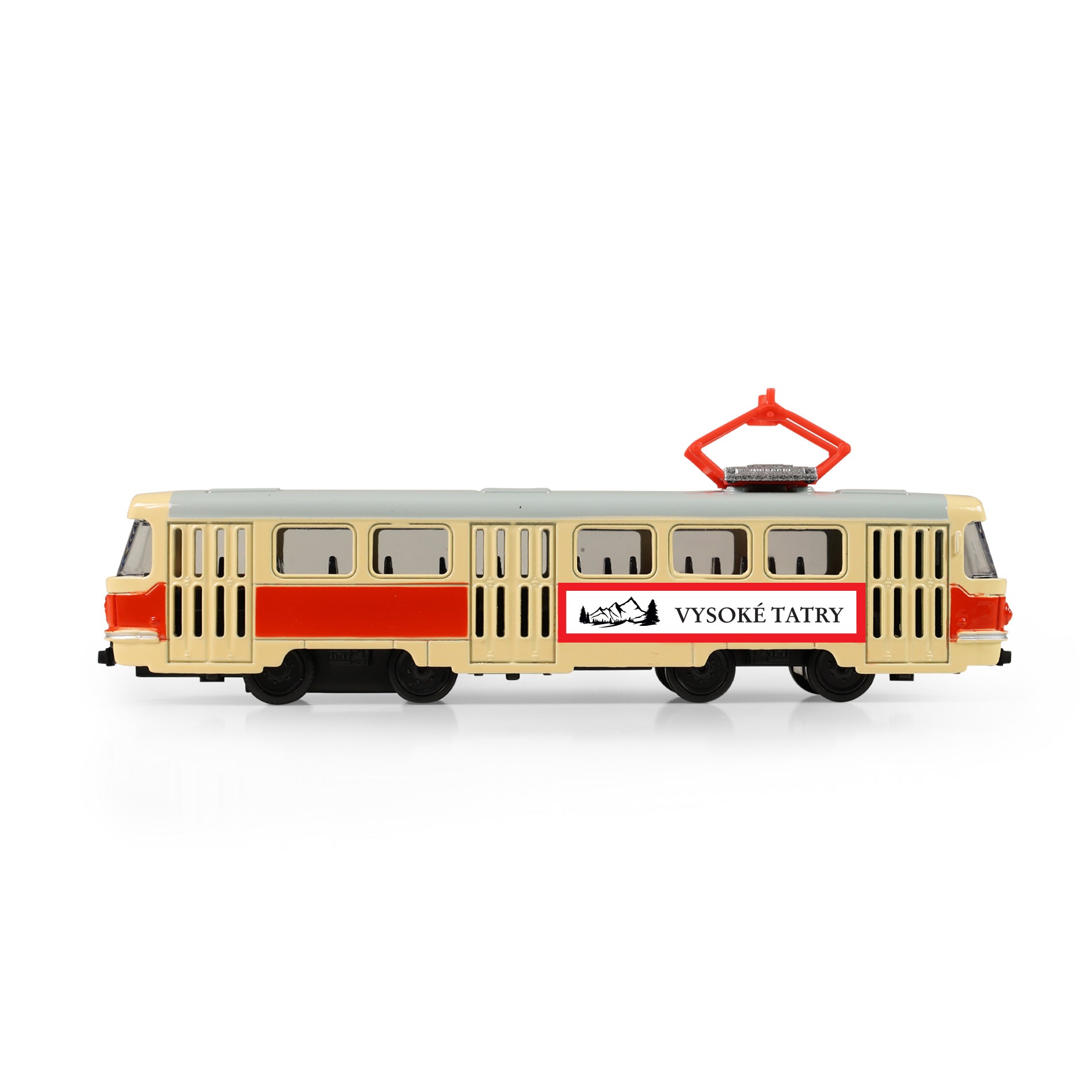 Retro-Straßenbahn aus Metall, 16 cm, Hohe Tatra
