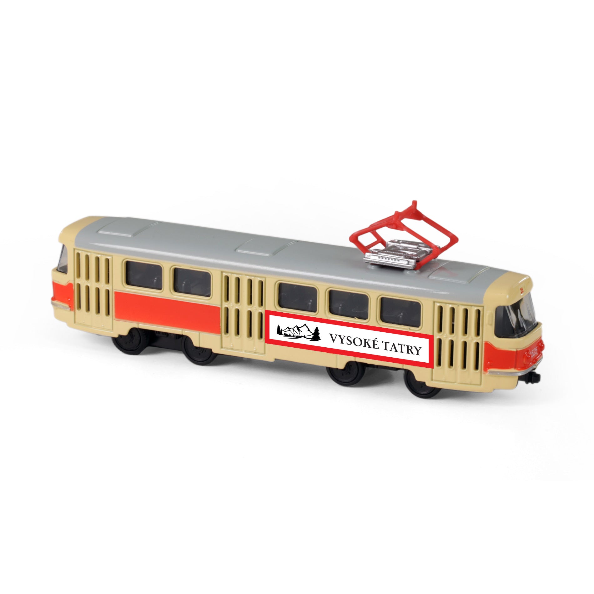 Retro-Straßenbahn aus Metall, 16 cm, Hohe Tatra