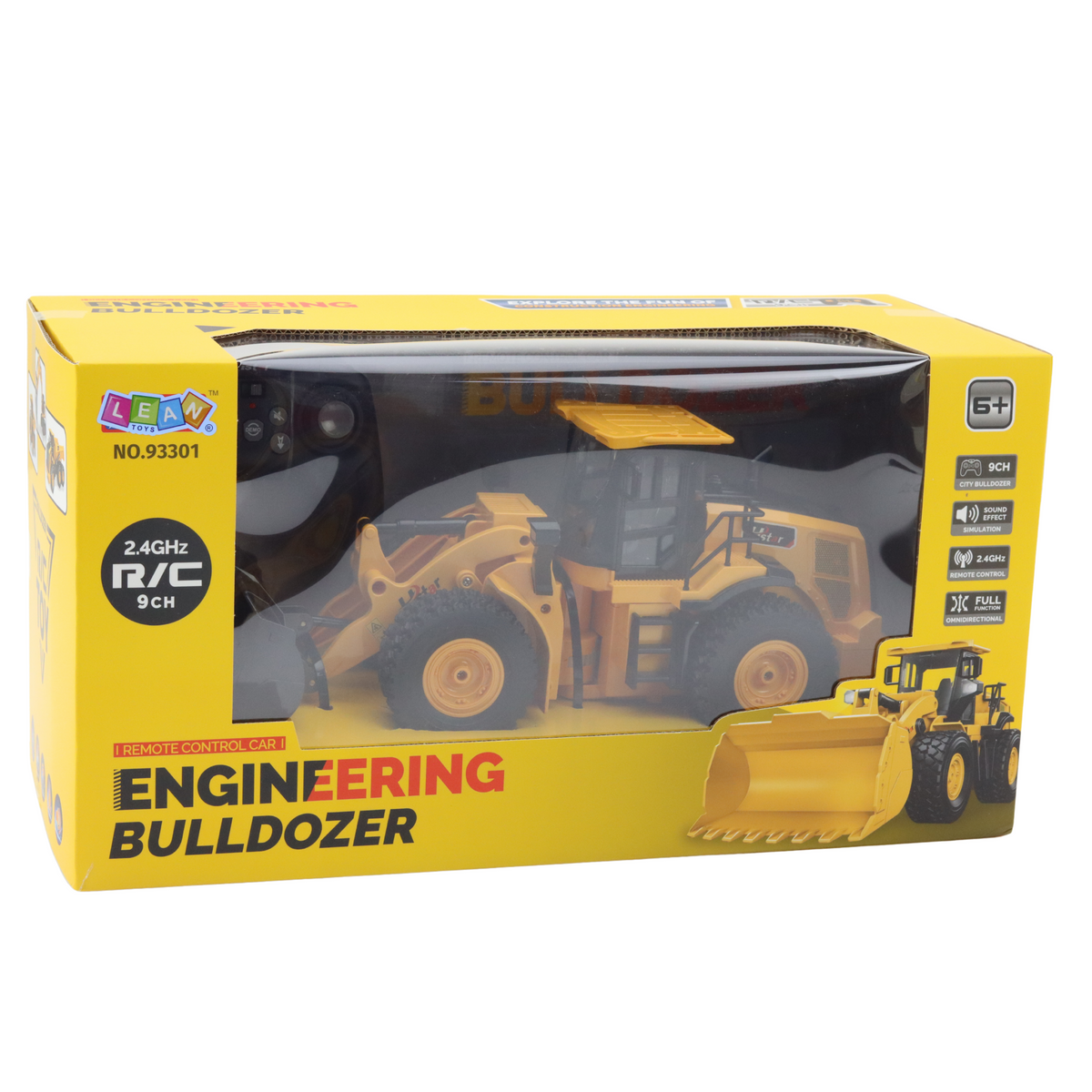 Excavator Bulldozer Remote Control Rc 2.4g 6ch Yellow