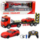 Remote Controlled Rc Car Transporter Set Sports Car Red 1:16