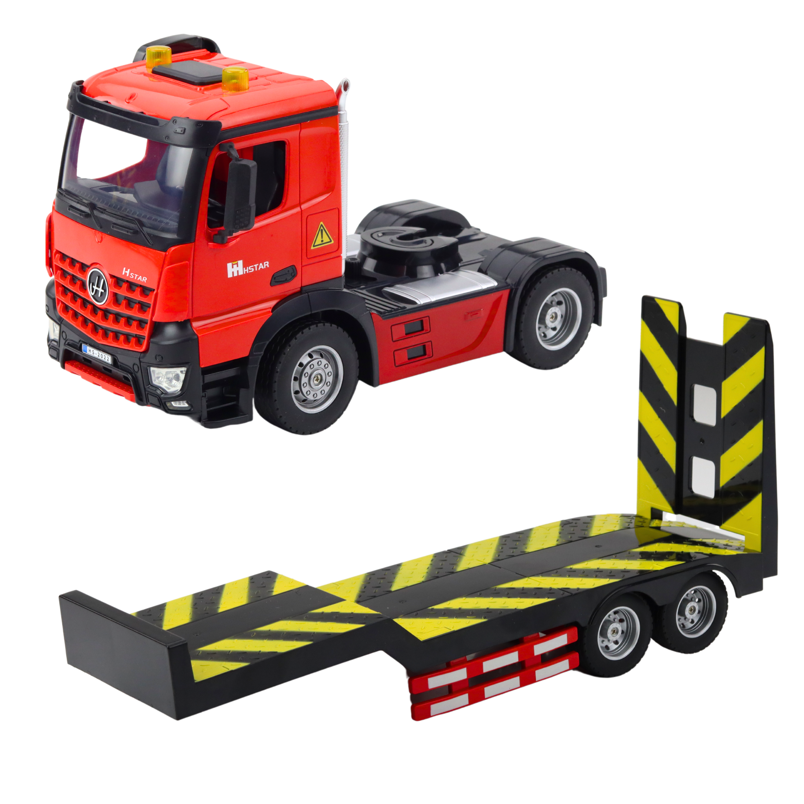 Remote Controlled Rc Car Transporter Set Sports Car Red 1:16