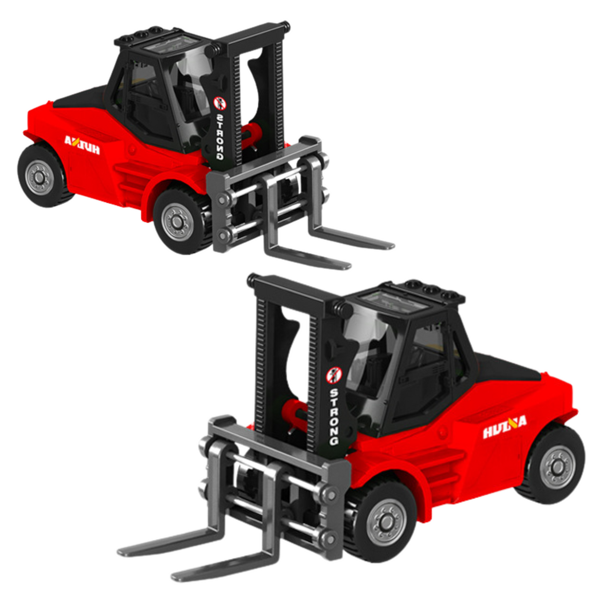 Empilhadeira metálica colecionável modelo Huina Red 1:80