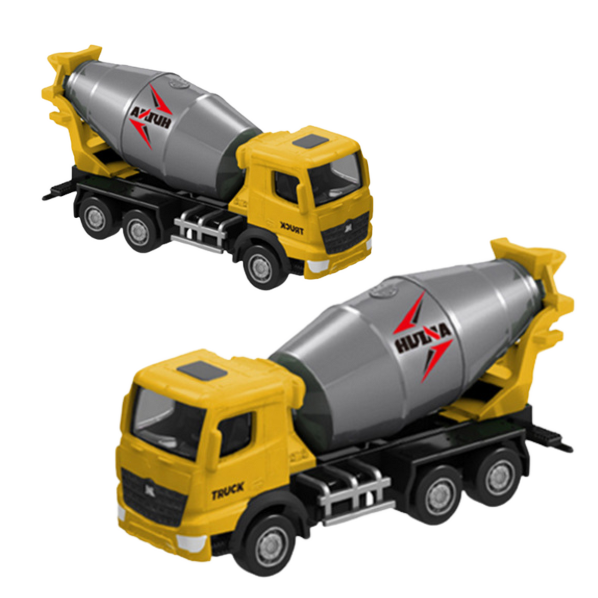 Betoneira Metal Colecionável Modelo Huina Amarelo 1:80